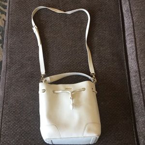 Furla White Bucket Crossbody Bag